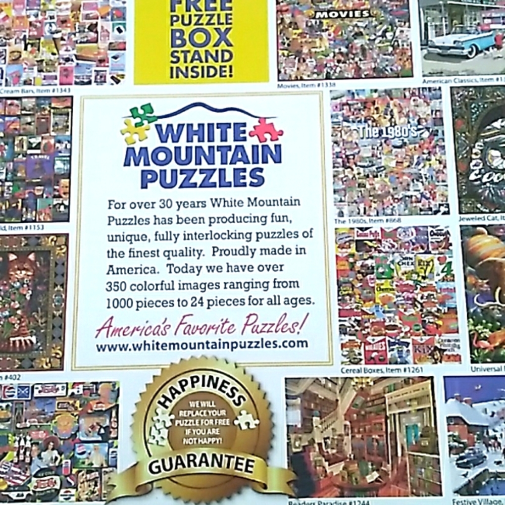 🧩 White "The IMAGINARIUM" 1,000 Piece Puzzle made in U.S.A  InterLocking